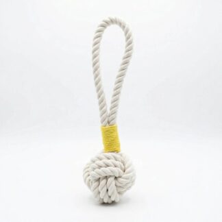 Natural White Dog Tug Toy | Handcrafted | Eco-Friendly